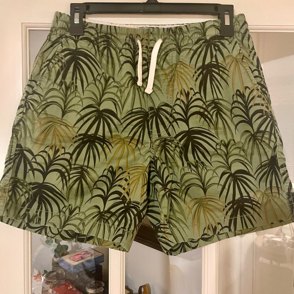 J. Crew Palm Printed Slim Dock Short